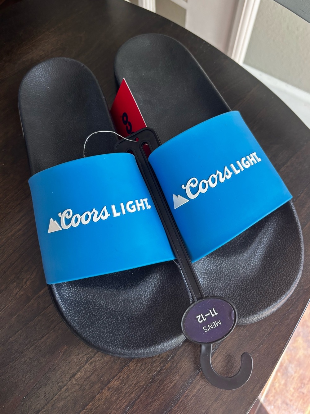 NWT Men’s Coors Light Blue Logo Slide Sandals Large 11-12